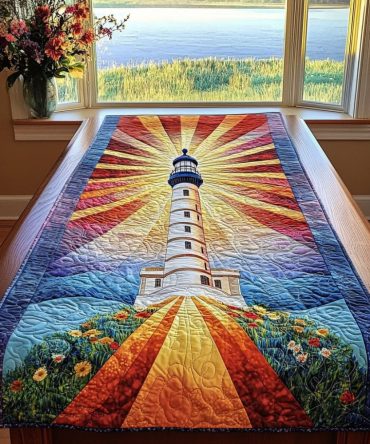 Seaside Radiance Quilted Table Runner