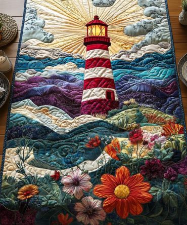 Seaside Sentinel Quilted Table Runner