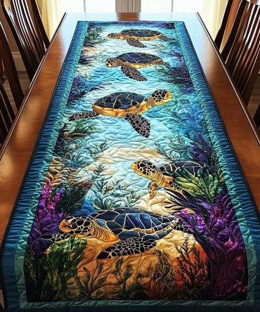 Seaside Voyager Quilted Table Runner