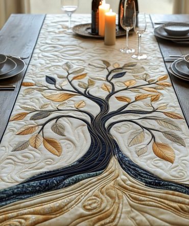 Serenity Tree Quilted Table Runner