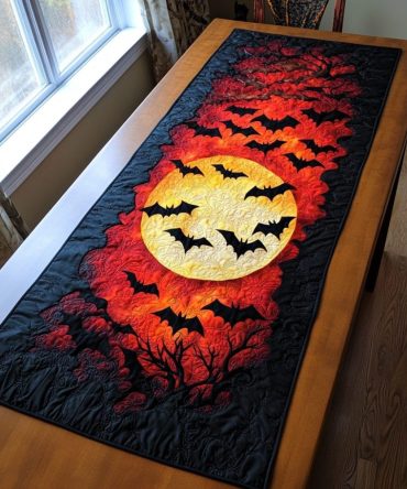 Shadow Flight Quilted Table Runner