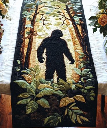 Shadow In The Pines Quilted Table Runner