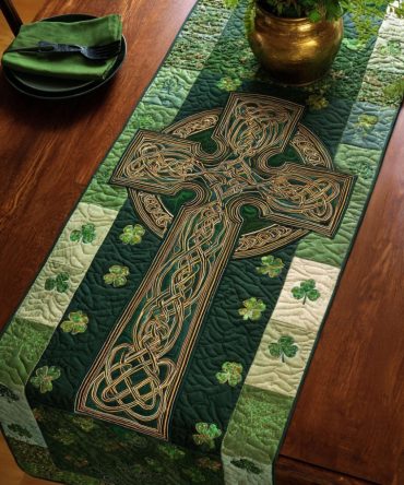 Shamrock Garden Quilted Table Runner