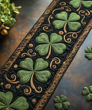 Shamrock Glow Quilted Table Runner