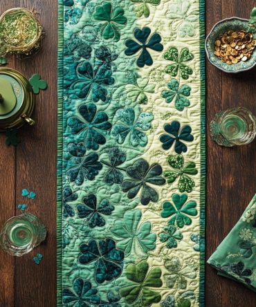 Shamrock Grace Quilted Table Runner