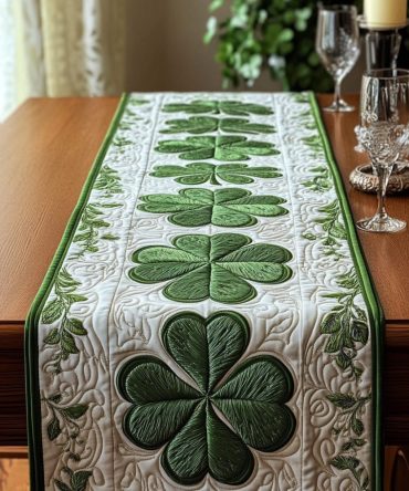 Shamrock Path Quilted Table Runner