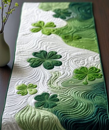 Shamrock Trail Quilted Table Runner