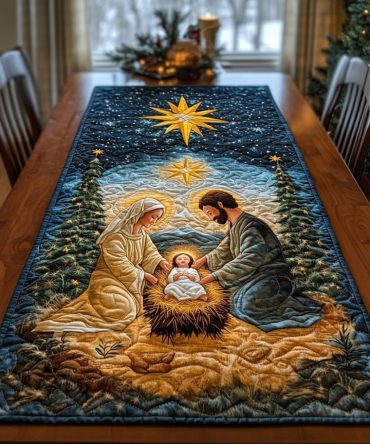 Shepherd Guiding Star Quilted Table Runner