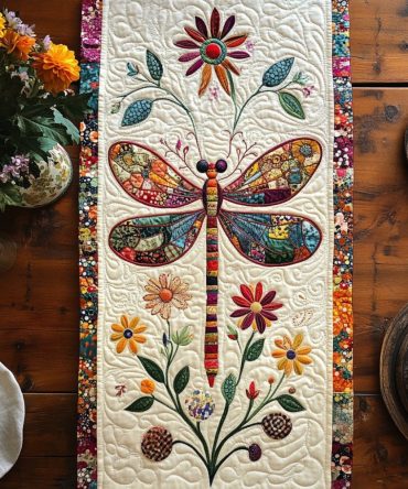 Shimmer Sky Quilted Table Runner