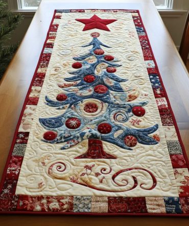Shining Pine Quilted Table Runner