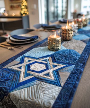 Shining Star Path Quilted Table Runner