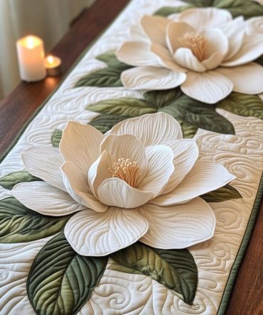 Silent Garden Quilted Table Runner