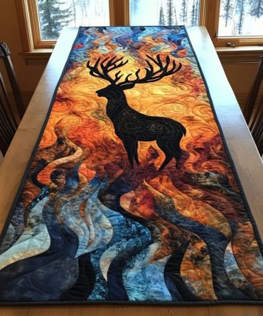 Silent Hooves Quilted Table Runner