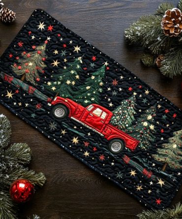 Silent Night Joy Quilted Table Runner