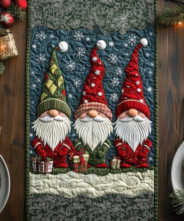 Silent Night Sentinels Quilted Table Runner