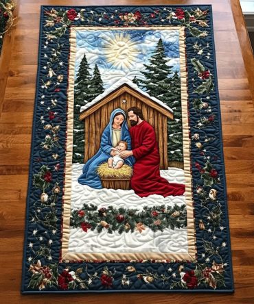 Silent Night Serenity Quilted Table Runner
