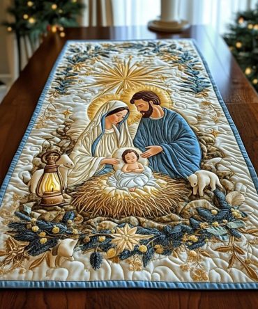 Silent Night Serenity Quilted Table Runner