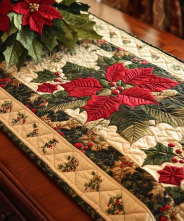Silent Night Spark Quilted Table Runner