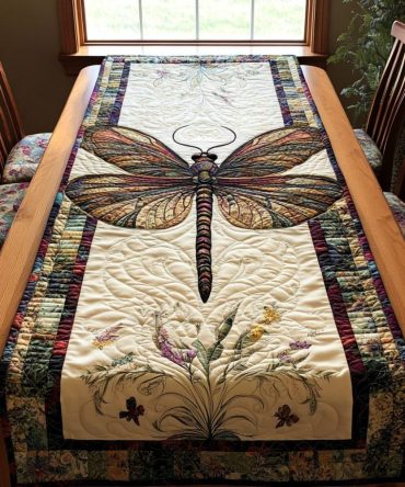 Silent Wings Quilted Table Runner