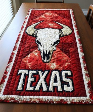 Skull Blaze Quilted Table Runner