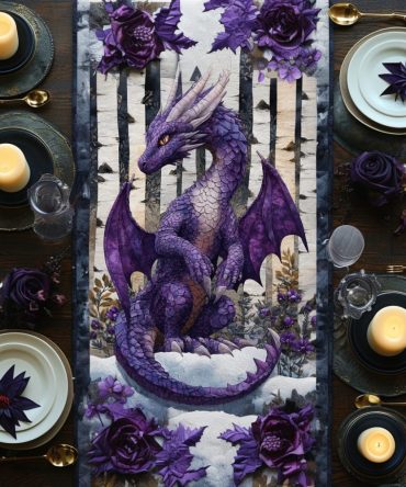 Skyborn Serpent Quilted Table Runner