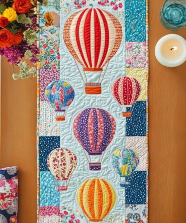 Skybound Charm Quilted Table Runner