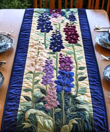 Skyward Blooms Quilted Table Runner