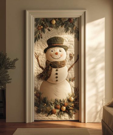 Snow Friend Quilted Door Cover