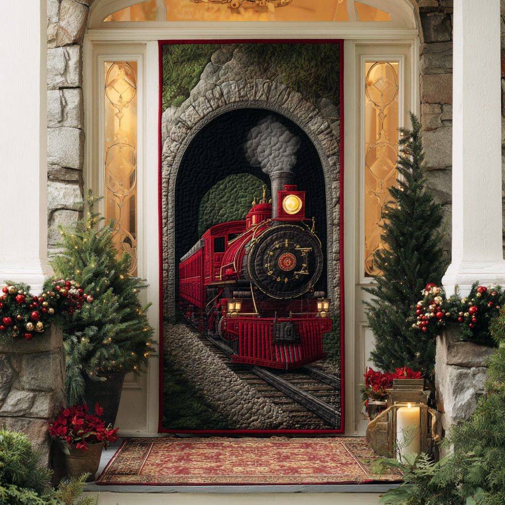 Snowlight Train Trail Quilted Door Cover