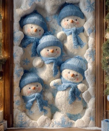 Snowman Cozy Days Quilted Door Cover