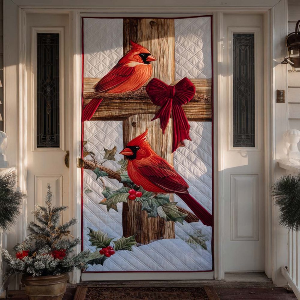 Snowy Branch Sentinel Quilted Door Cover