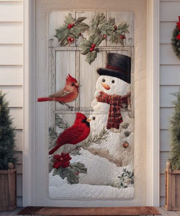 Snowy Dreams Quilted Door Cover
