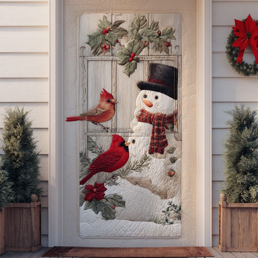 Snowy Dreams Quilted Door Cover