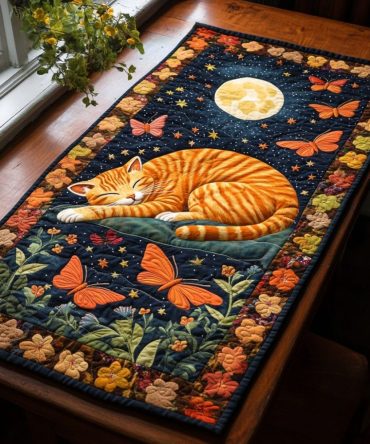Snuggled Paws Quilted Table Runner