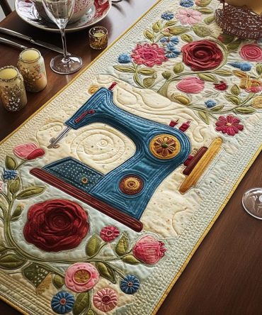 Soft Iron Quilted Table Runner