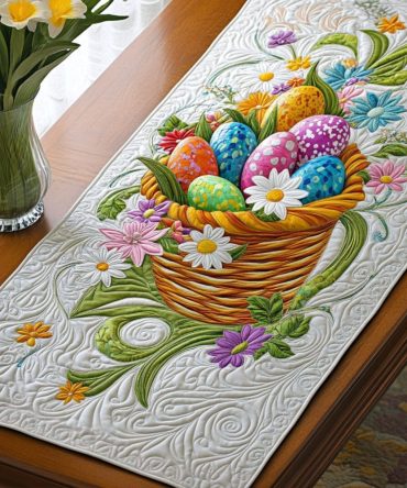 Soft Pastel Dreams Quilted Table Runner