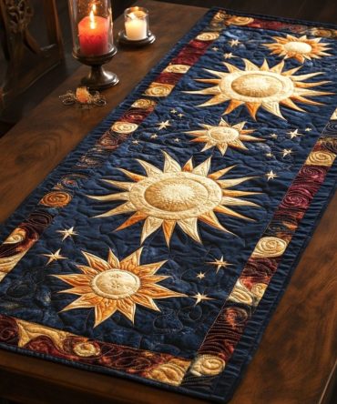 Solar Glory Quilted Table Runner