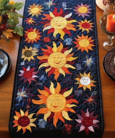 Solar Glow Quilted Table Runner