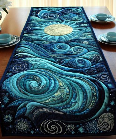 Solar Storm Quilted Table Runner