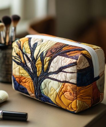 Soul Branches Quilted Makeup Bag