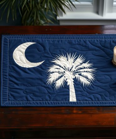 South Carolina Flag Charm Quilted Table Runner