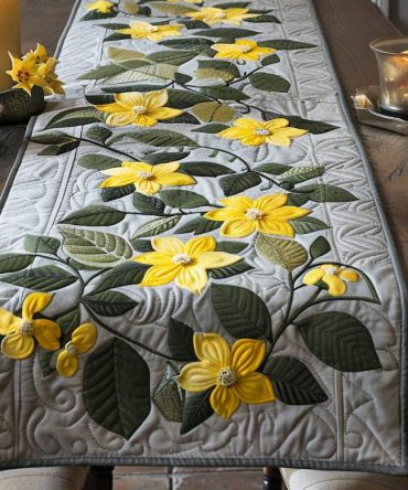 South Caroline Jasmine Quilted Table Runner