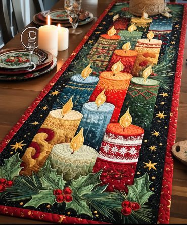 Sparkle Night Quilted Table Runner