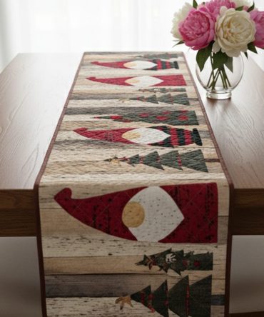 Sparkling Snow Quilted Table Runner