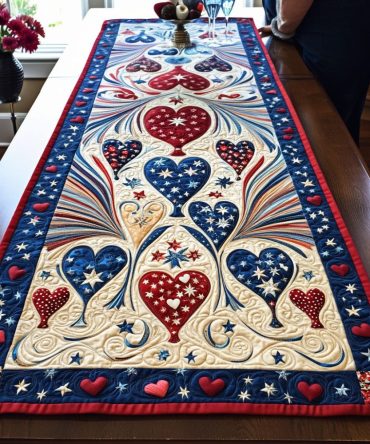 Sparkling Celebration Quilted Table Runner