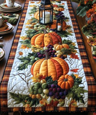 Spice Stems Quilted Table Runner