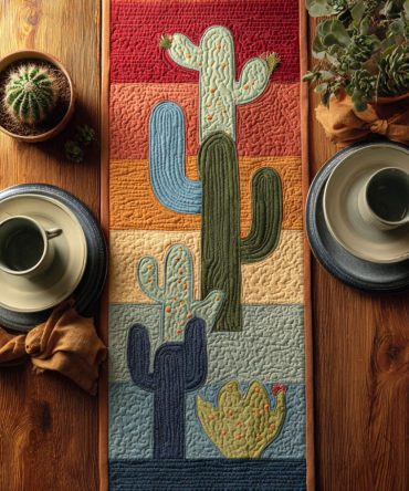 Spiky Chic Quilted Table Runner