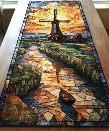 Spinning Horizon Quilted Table Runner