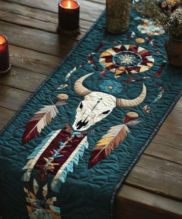 Spirit Geometry Quilted Table Runner