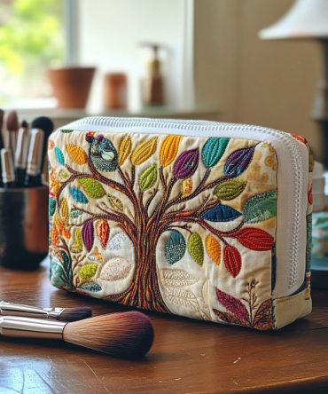 Spirit Grove Quilted Makeup Bag